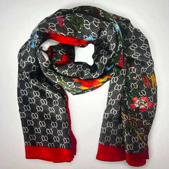 Floral Fashion Scarf - Picture 2 of 4